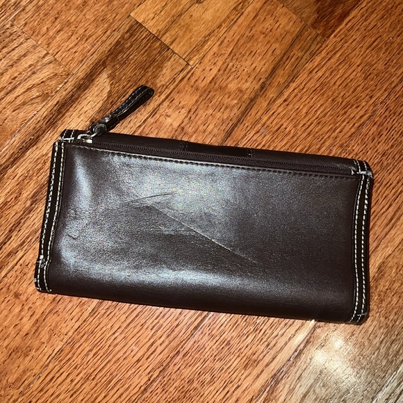 Coach Brown Leather Wallet Snap Head - Picture 4 of 11